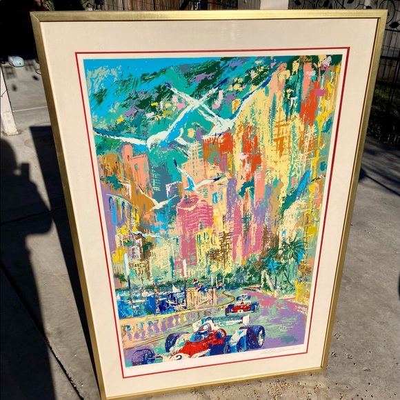 Leroy Neiman Other - LeRoy Neiman's - "Grand Prix de Monaco"
Gold Framed Serigraph